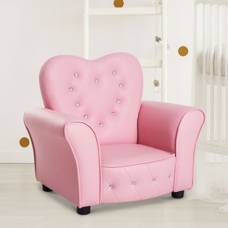 Poltrona per bambini rosa 59 x 41,5 x 49 cm in PVC, da 1,5 a 3 anni OKMYHOME (1/5)
