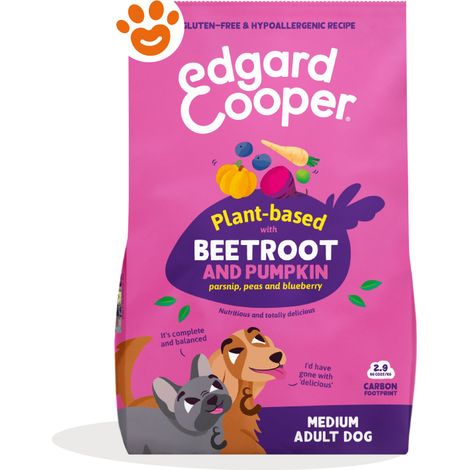 Edgard Cooper Dog Adult Barbabietole e Zucca - Sacco 2,5 Kg -