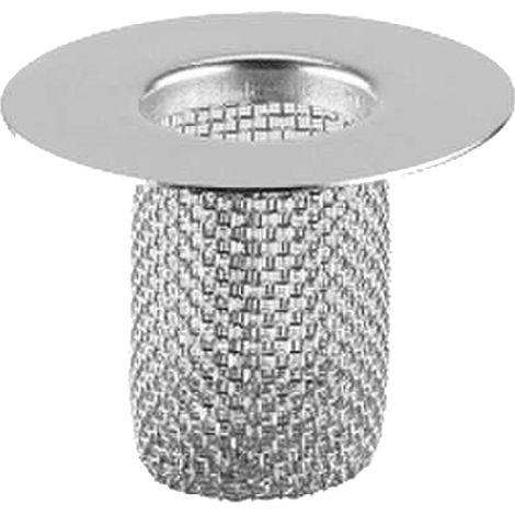 Colador de desagüe para fregadero de acero inoxidable 304 reforzado – 2 tamaños universales (25–55 mm) con borde plano – filtro para pelo e insectos – 1 pieza (1/5)