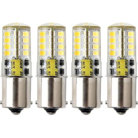4 x P21w LED 1156 BA15S 12 V 5 W Cool White 6000 K 500 lm Backup Light, Brake Lamp RV, Boat, Landscape (1/5)