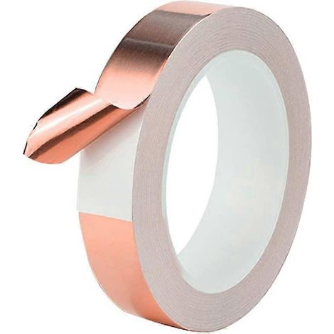 Ruban adhésif en feuille de cuivre de qualité supérieure de 30 m x 20 mm avec adhésif conducteur (1/5)