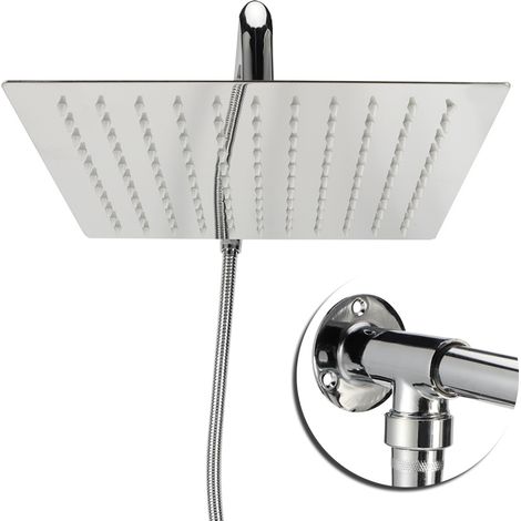 Tête de Douche Murale en Acier Inoxydable 25 cm avec Filetage G1/2 - Accessoires de Douche Pluie pour Salle de Bain (1/5)