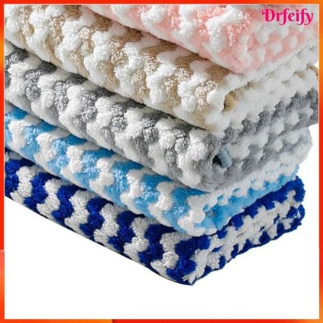 Torchons à Vaisselle - - Torchons à rayures - Super absorbant - Lavable - Multicolore 30x30 cm (1/5)
