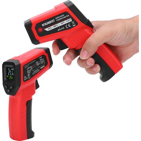 Thermomètre infrarouge sans contact DT8380FCT, détecteur de température 50-380 °C (1/5)