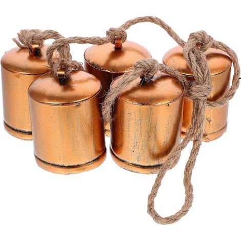 Cloche vintage en métal à suspendre, idéale pour la décoration extérieure. (1/5)