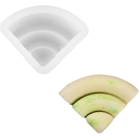 Moule à pizza triangulaire 3D en silicone pour la décoration de gâteaux et de fondant (1/4)