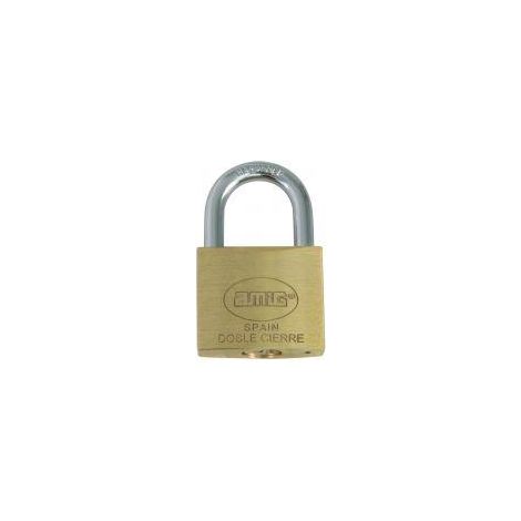 FPLUS candado 20-60 a/normal laton amig llaves iguales , Candado en latón de llaves iguales con arco tratado de acero.
Arco normal.
Incluye dos llaves.
Doble cierre.
Medida:	60 mm