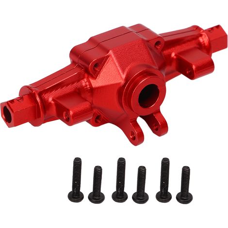 Essieu avant et arrière robuste en alliage d'aluminium pour crawler FCX24 1/24, 6,2 cm, rouge (1/5)
