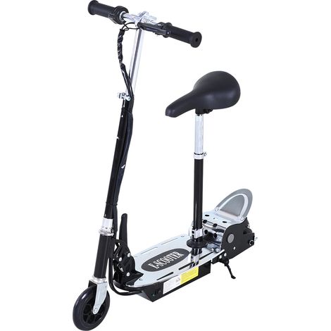 HOMCOM 120W Klapp-Elektroroller für Kinder von 7-12 Jahren, verstellbarer Lenker und Sitz, 10 km/h Höchstgeschwindigkeit, Schwarz (1/5)