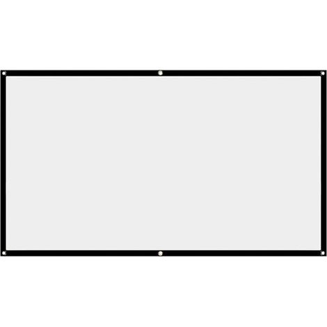 Lntyq Écran de projection, pliable 16:9 HD écran de projection, antifroissement, portable, double face, film de projection avec trou de suspension pour Home Cinéma Extérieur Intérieur (1/5)