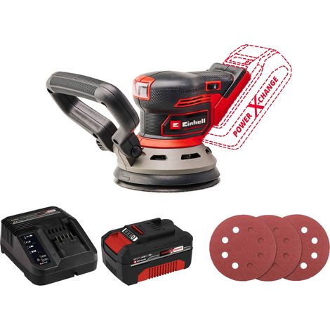 Einhell – Ponceuse excentrique sans fil 18V – Moteur Brushless – Amplitude d'oscillation 3,2 mm – Diamètre du plateau 125 mm – Aspiration intégrée (1/5)