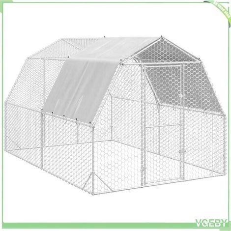 Poulailler - 3328526 - Acier galvanisé - 10 m² - Toit PE résistant à l'eau (1/5)