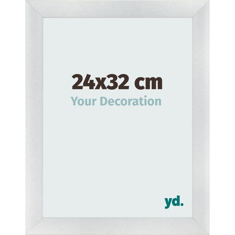 yd. - Cadre photo 24x32 - Argent Mat - MDF - Pisa (1/5)