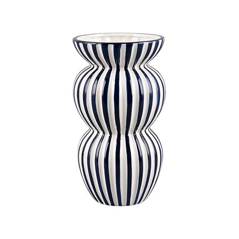 Vase en céramique rayure contrastée verticale ZEBRA