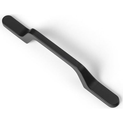 Lot de 2 poignées de tiroir de cuisine noir mat (entraxe de128 mm) – Poignées d'armoire noires modernes pour commode, bar, placards, penderies (1/5)