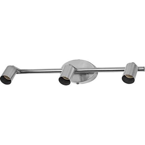 OSRAM OSRAM LED Spot Cylindre plafonnier 3x GU10, Nickel brossé, Acier, orientable, IP20, Intérieur