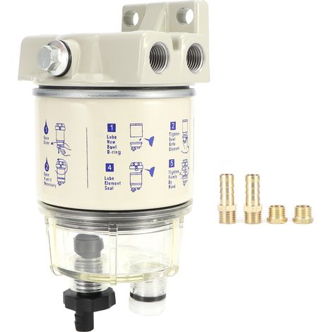 Ensemble de séparateur d'eau de filtre à carburant avec accessoire automobile pour R12T 120AT NPT ZG1/4-19 (1/5)