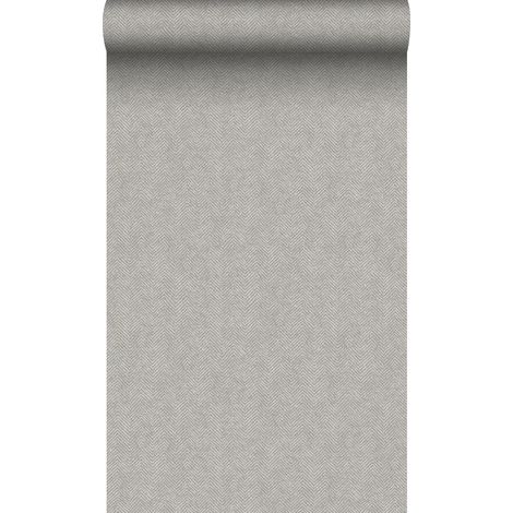 papier peint tissage à chevrons taupe clair  - Origin Wallcoverings (1/5)
