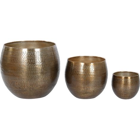 Macetero Set 3 Aluminio 47X47X40,5 Envejecido (1/4)