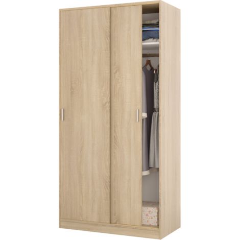 Guardaroba 2 Ante - Armadio Camera da Letto Marrone Rovere 50x200h cm (1/8)