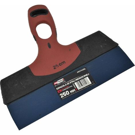 Spachtel of aus rostfreiem Stahl Awtools 250mm, mit TPR-Griff, tool zum Glätten und Spachteln, ideal für Abschlussarbeiten auf mittelgroßen Flächen.