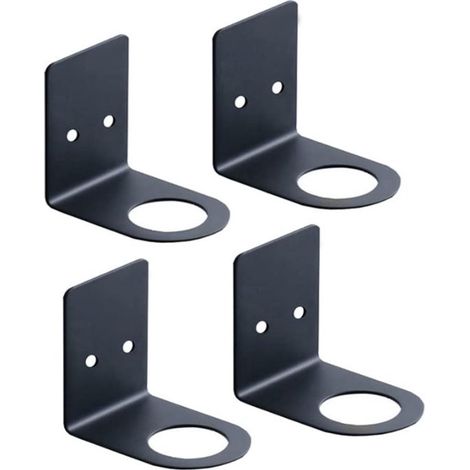 Porta dispenser di sapone, set da 4 pezzi, montaggio a parete, supporto per pompa manuale, porta dispenser di sapone per cucina e bagno, supporto per pompa manuale, montaggio a parete per shampoo (1/5)