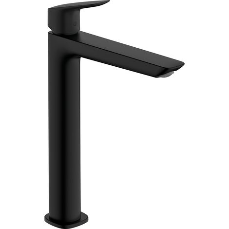 Hansgrohe – Mitigeur de lavabo noir mat EcoSmart – Hauteur 299 mm, longueur bec 172 mm, jet AirPower – 71258670 (1/7)