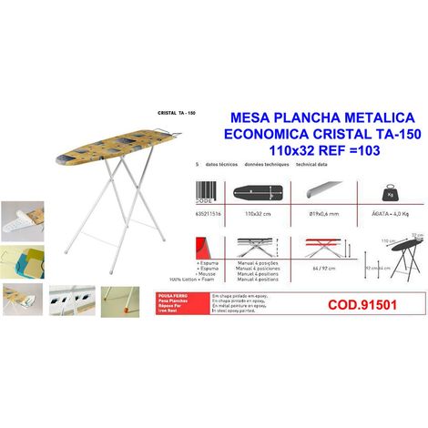 Tavolo economico in metallo con vetro TA-150 110x32103