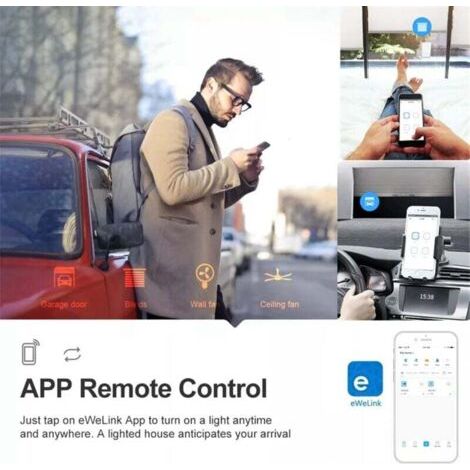 NALOOKAMIC Interrupteur intelligent 4 canaux Wi-Fi Bluetooth sans fil, module relais à contact sec, télécommande APP 7-32 V (1/3)