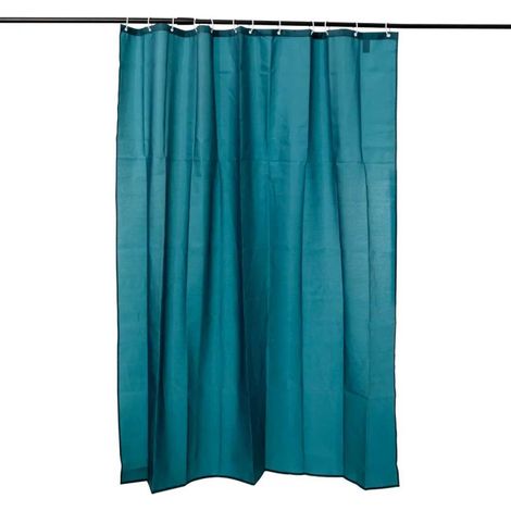 Rideau de Douche "Classique" 180x200cm Bleu Pétrole (1/3)