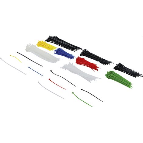 Assortiment multicolore de colliers plastiques 450 pièces attache fils (1/2)