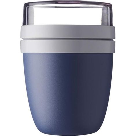Storage Box, Ellipse Lunch Box – 500ml – Handy for Cereal, Yogurt or Takeaway Meals – Freezer, Microwave and Dishwasher Safe – Blue – RAPANDA (1/3)
