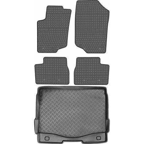 Set di tappetini in gomma per auto e tappetino per bagagliaio per Peugeot 207 Station Wagon dal 2006 al 2012. (1/5)