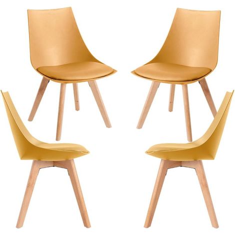 Packs Sillas Comedor - Pack 4 Sillas Blok - Mostaza (1/5)