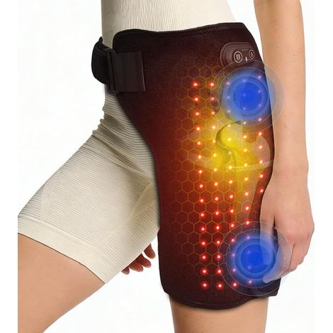 Coussin chauffant pour les hanches, sans fil 660 nm avec batterie 5000 mAh, noir