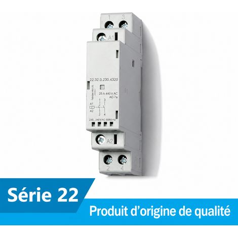 Relais modulaire monostable 2NO 230V AC/DC 25A 250V 22.32.0.230.4340 250v-2no-2 2w-ac 1 kg – Livraison gratuite (1/5)
