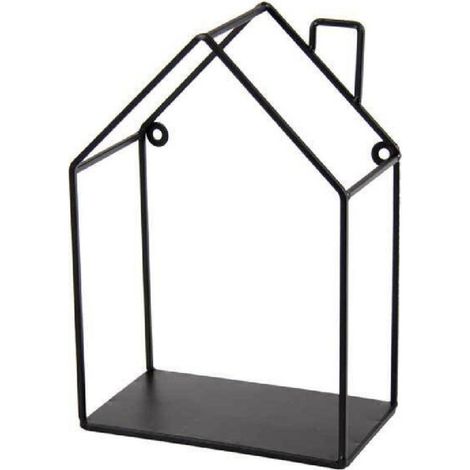 Etagère Murale En Métal Moderne Noir 17x10x25cm Casetta Industrial 822278 (1/2)
