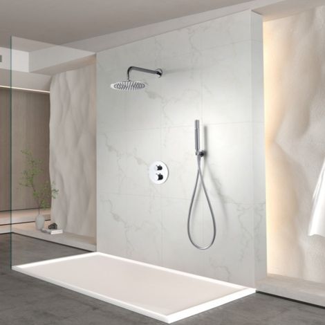 Imex -  Columna Ducha Empotrada Termostatica Cromado Serie Génova (1/5)