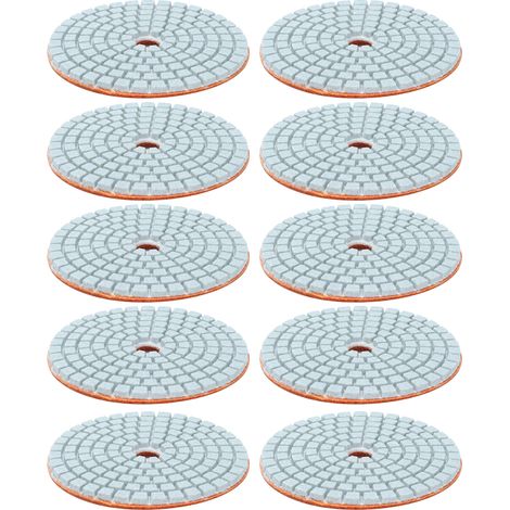 Ortviai Disques de polissage diamant humides 3 pouces (80 mm) pour marbre et granit – 10 unités, grain 300 (1/5)