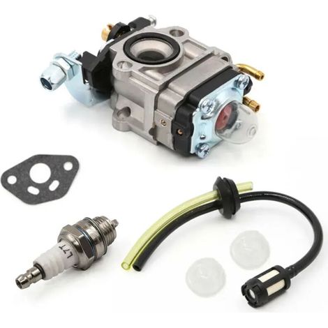 Carburateur pour débroussailleuse Alko BC410 BC 4125 4535, kit carburateur comprenant bougie d'allumage, filtre à carburant et durite.-AquaForge (1/4)