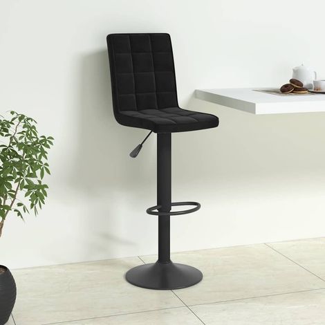 vidaXL Tabouret de bar Noir Velours (1/5)