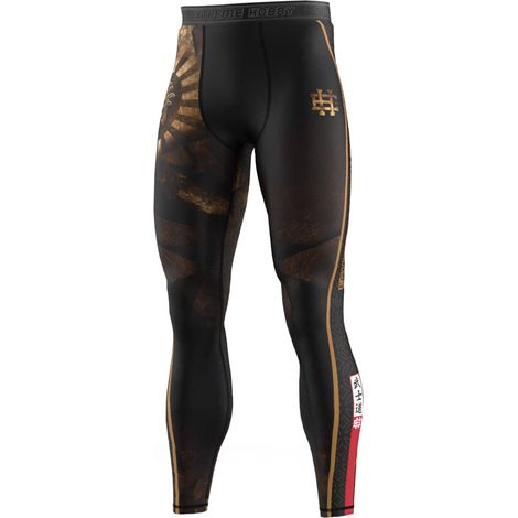Herren-Sportleggings Bushido L Schwarz