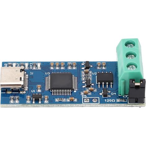 Adaptateur de convertisseur de module USB vers CAN, alimentation de Type C pour analyseur de Bus CAN2.0A CAN2.0B CAN‑FD V2.0 (1/5)