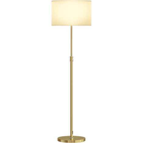 Lampadaire Montenne télécommande réglable tissu métal or (1/5)