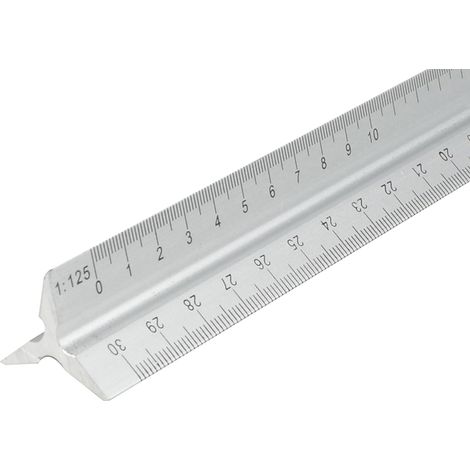 Faithfull Aluminium Triangle Scale Rule 300mm FAIRULETRI