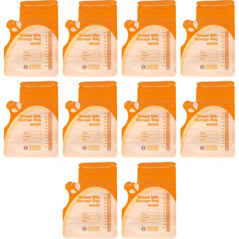 10pcs Sac de Conservation Lait Maternel Autoportant Jetable avec Bec Verseur (1/5)
