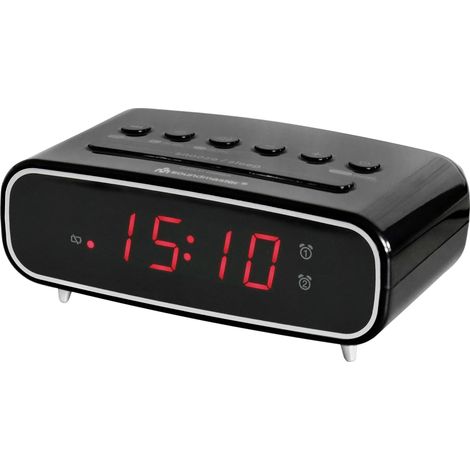 soundmaster UR111SW Radio-réveil FM FM fonction réveil noir (1/4)