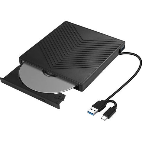 Lecteur DVD externe USB, graveur optique universel pour ordinateurs portables, hub USB multifonction (1/5)