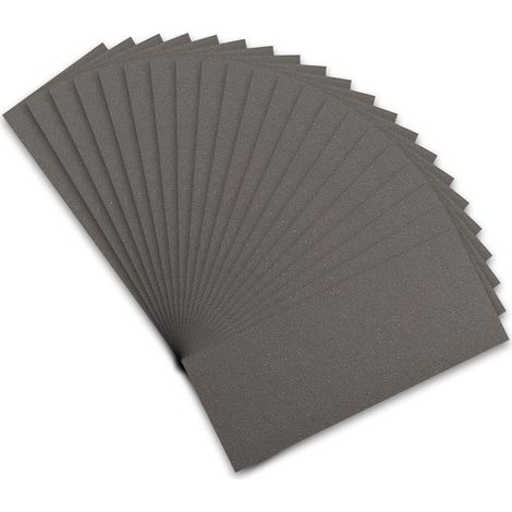 Papier Abrasif 1000 Grains Utilisé pour polir le métal le bois les, 50 Pièces Papier à Poncer 9x3,6 pouces-Gris foncé (1/5)