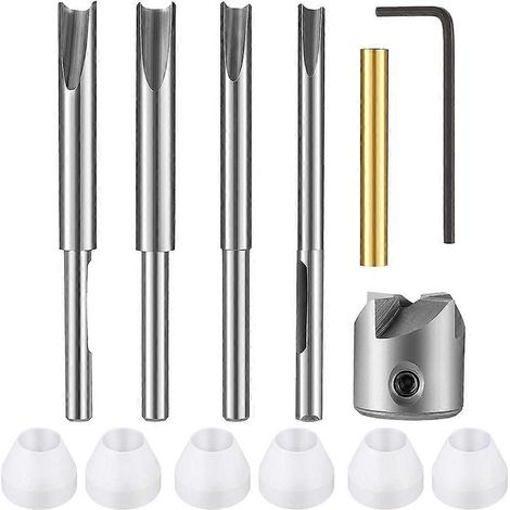 Stiftbuchsen-Fräsmaschinen-Trimmer-Set, Schneidwellen für Holzbearbeitungsstift-Set